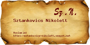Sztankovics Nikolett névjegykártya